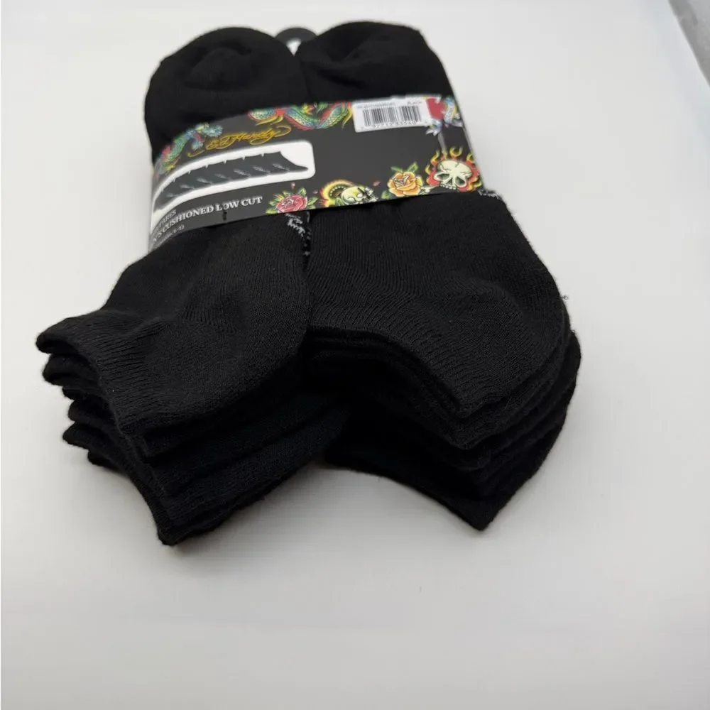 Ed Hardy Men's Cushioned Low Cut 8 Pairs Socks Size 6-12